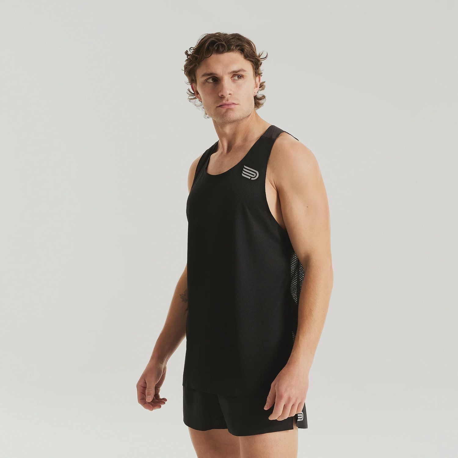 Men's Elite Singlet BLK-SLV
