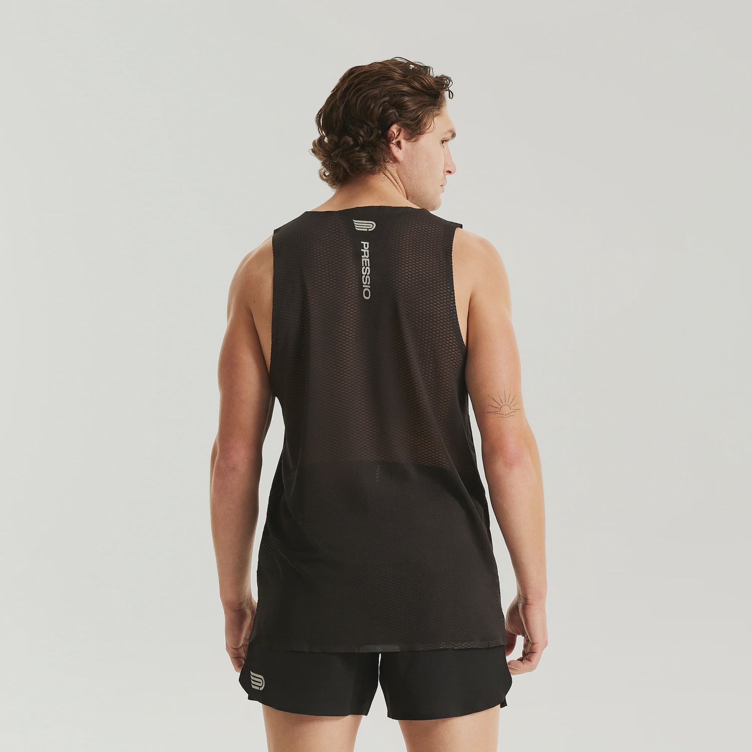 Men's Elite Singlet BLK-SLV