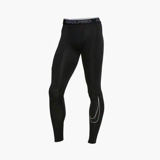 Nike Pro Dri-FIT Men's Tights, Colour: Back/(White), Size: Large