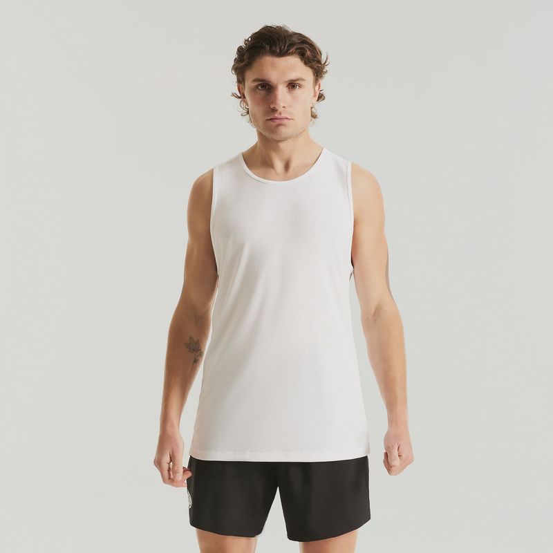 Men's Sustain Singlet WHT-MAT