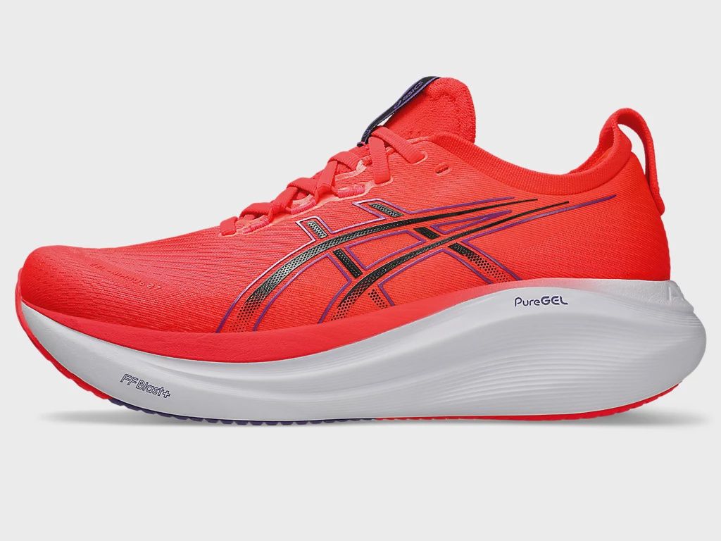 ASICS Men Gel-Nimbus 27 (Flash Red/Black)