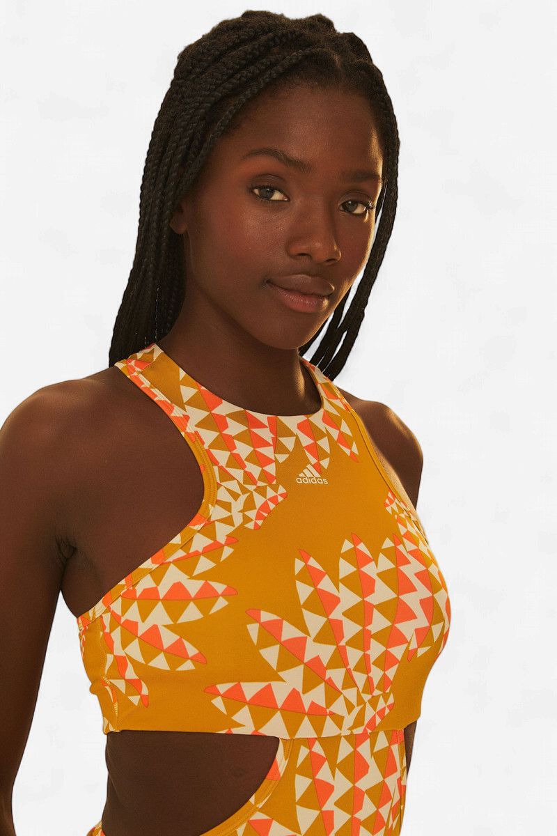 Adidas x FARM Psychedelic Wave Green Dress