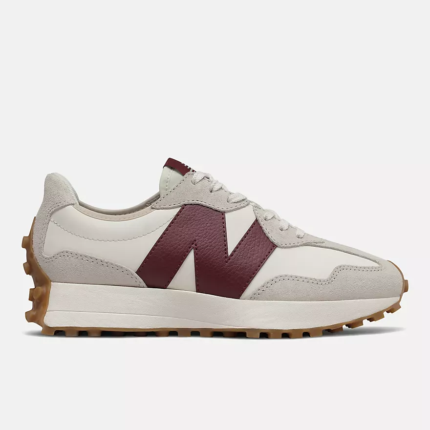 New Balance Women 327 (Moon Beam/Burgundy)