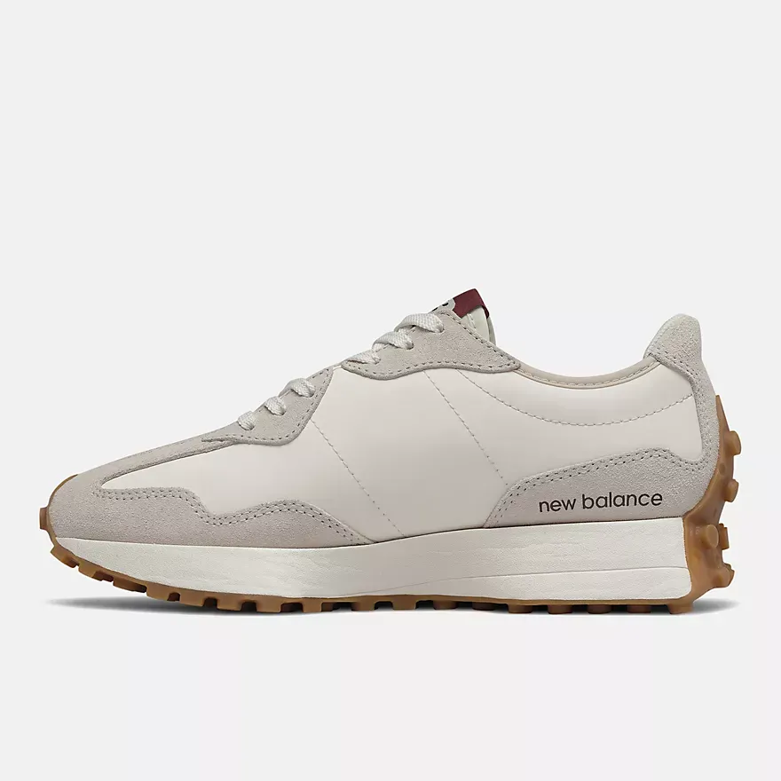 New Balance Women 327 (Moon Beam/Burgundy)