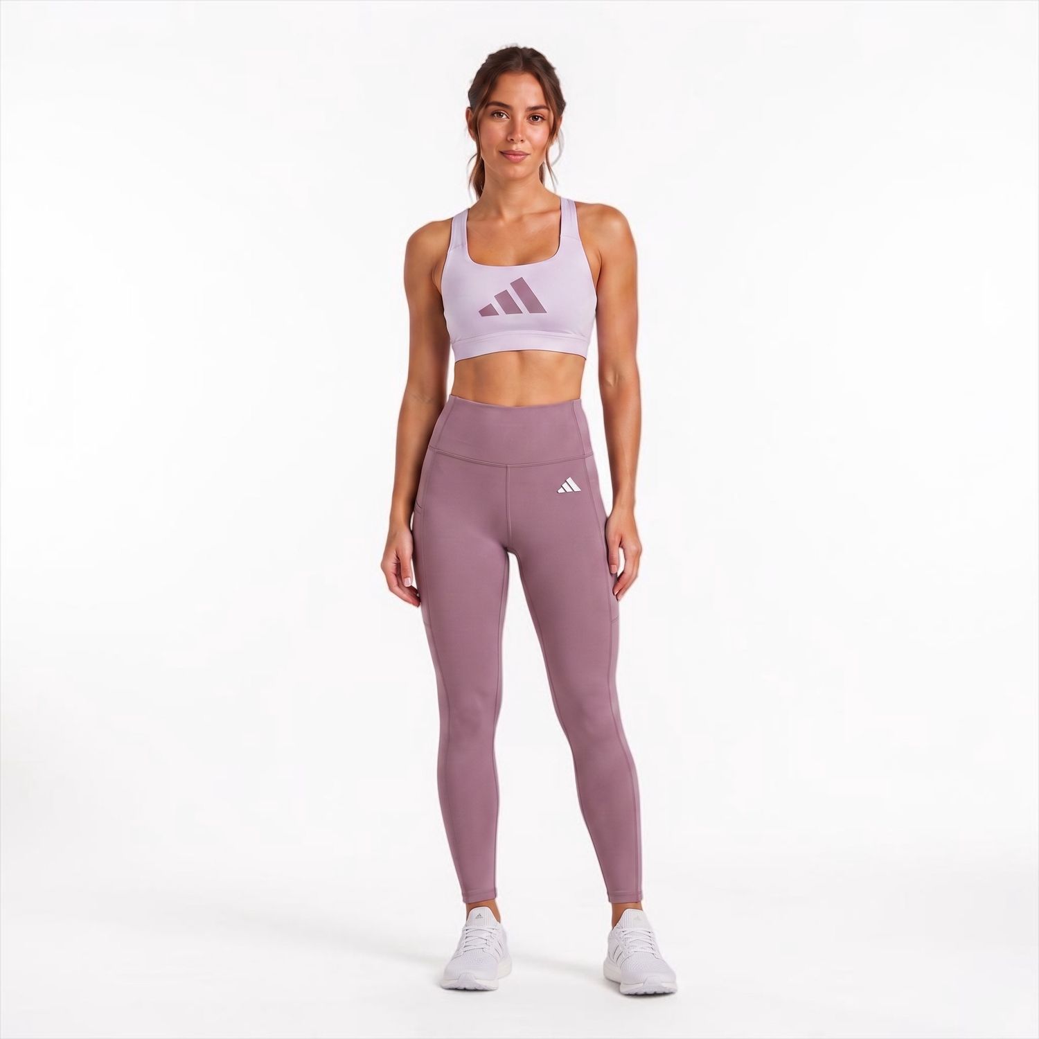 Adidas Optimé Essentials Stash Pocket Full-Length Leggings (Shadow Fig)