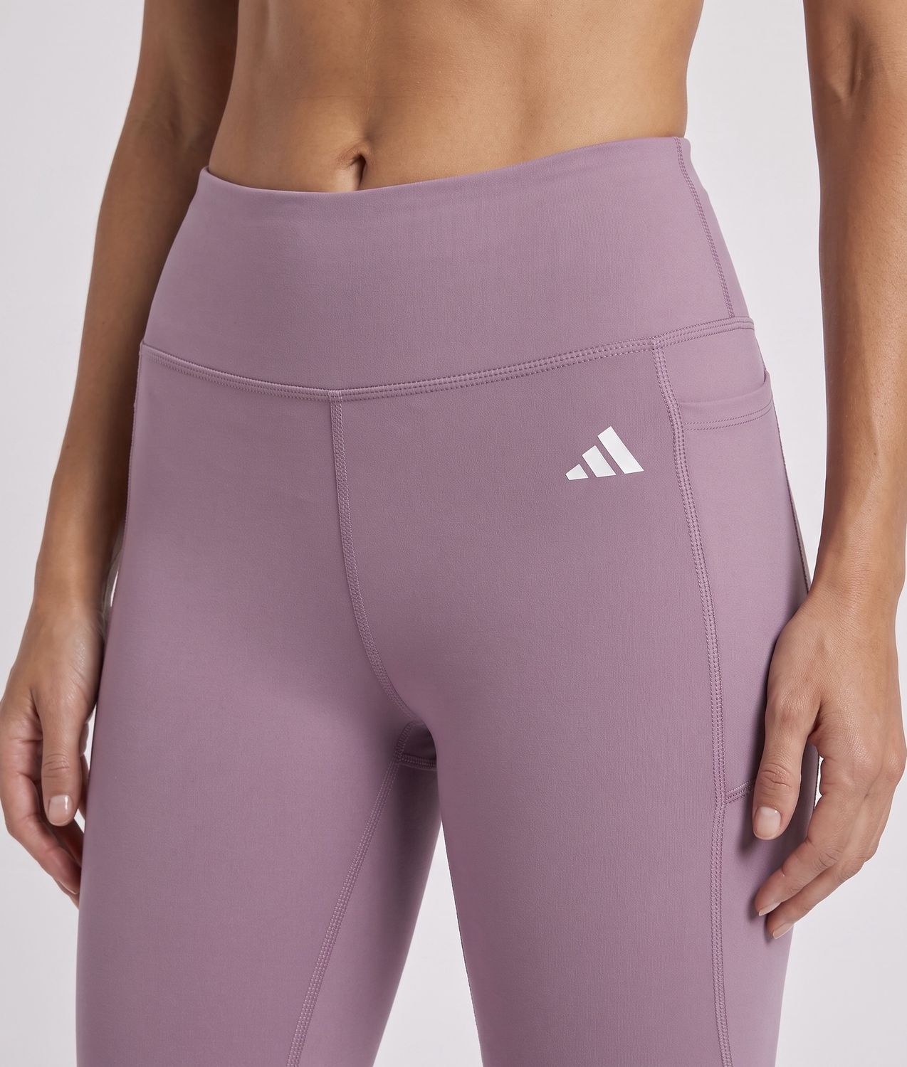 Adidas Optimé Essentials Stash Pocket Full-Length Leggings (Shadow Fig)
