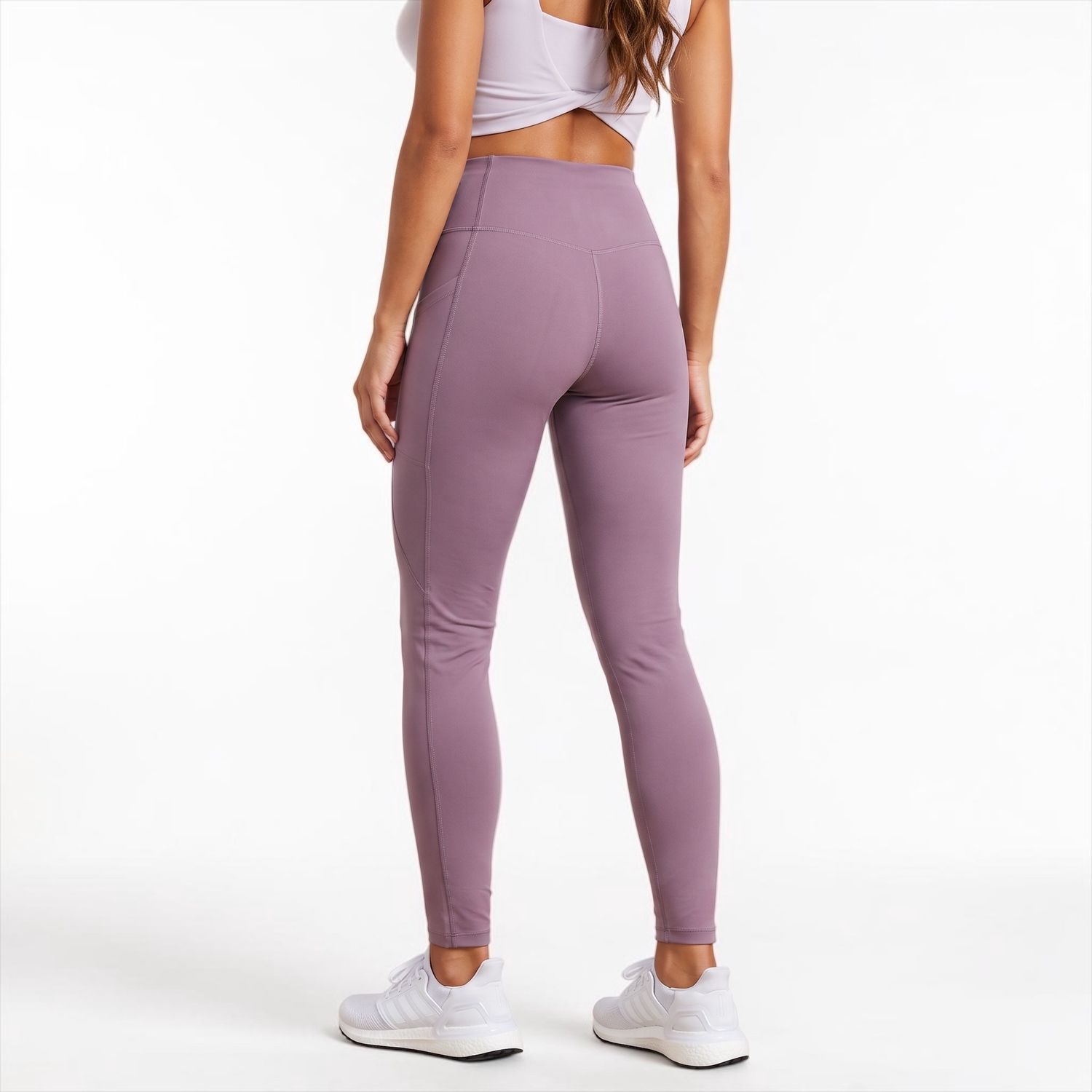 Adidas Optimé Essentials Stash Pocket Full-Length Leggings (Shadow Fig)