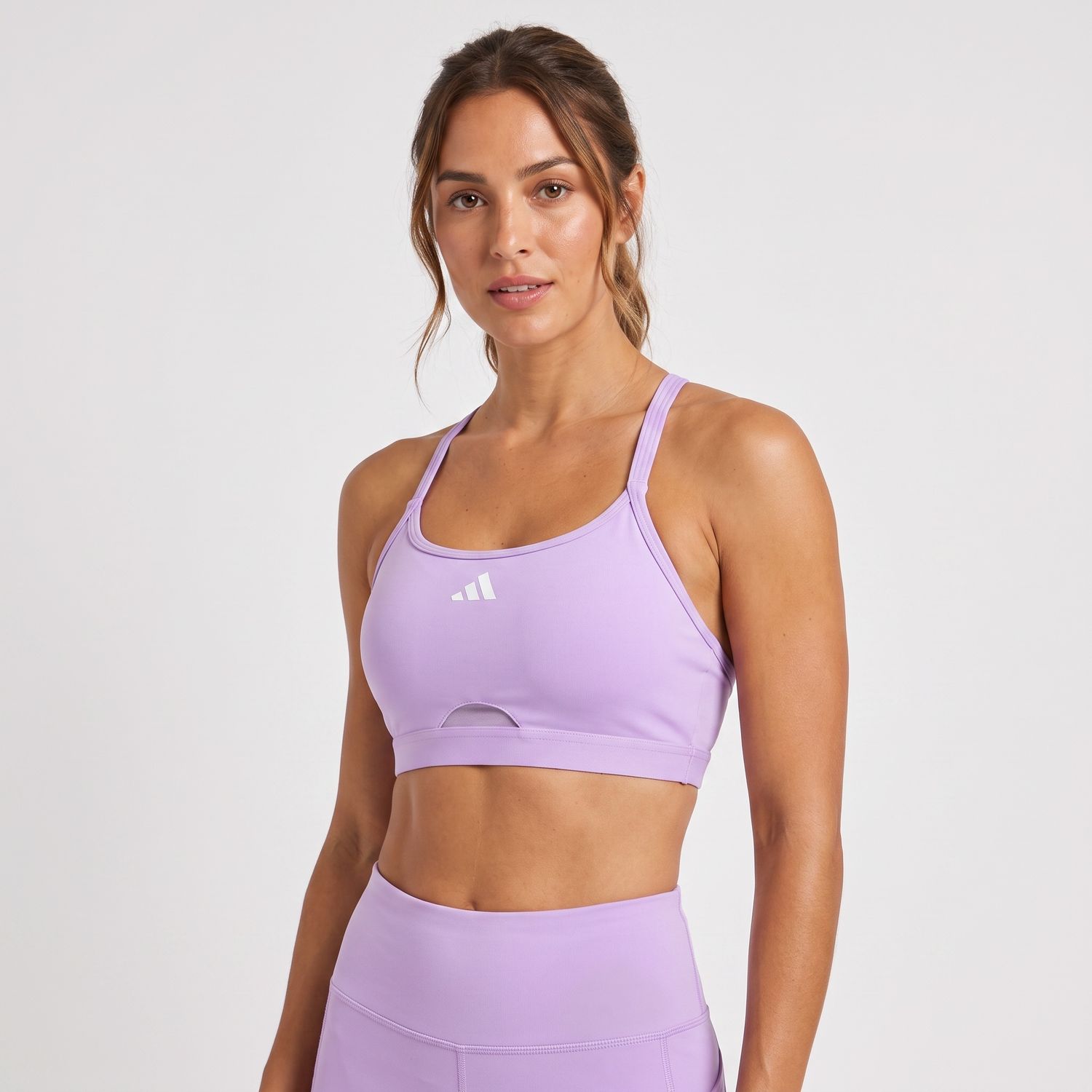 Adidas Aeroreact Training 3-Stripes Bra (Bliss Lilac)
