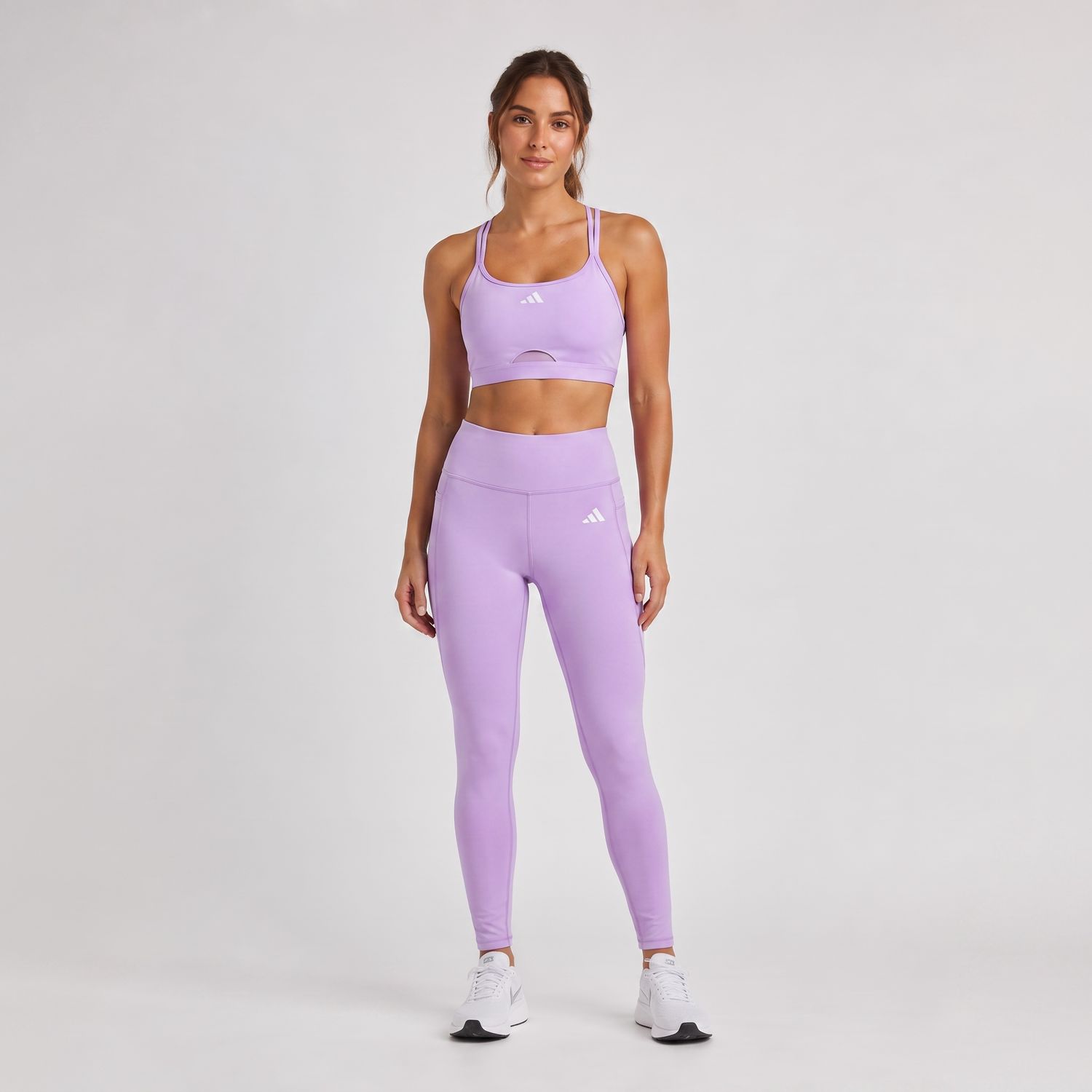 Adidas Aeroreact Training 3-Stripes Bra (Bliss Lilac)