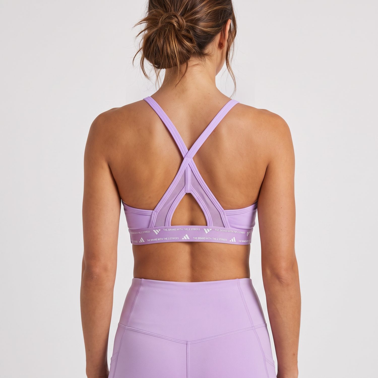 Adidas Aeroreact Training 3-Stripes Bra (Bliss Lilac)