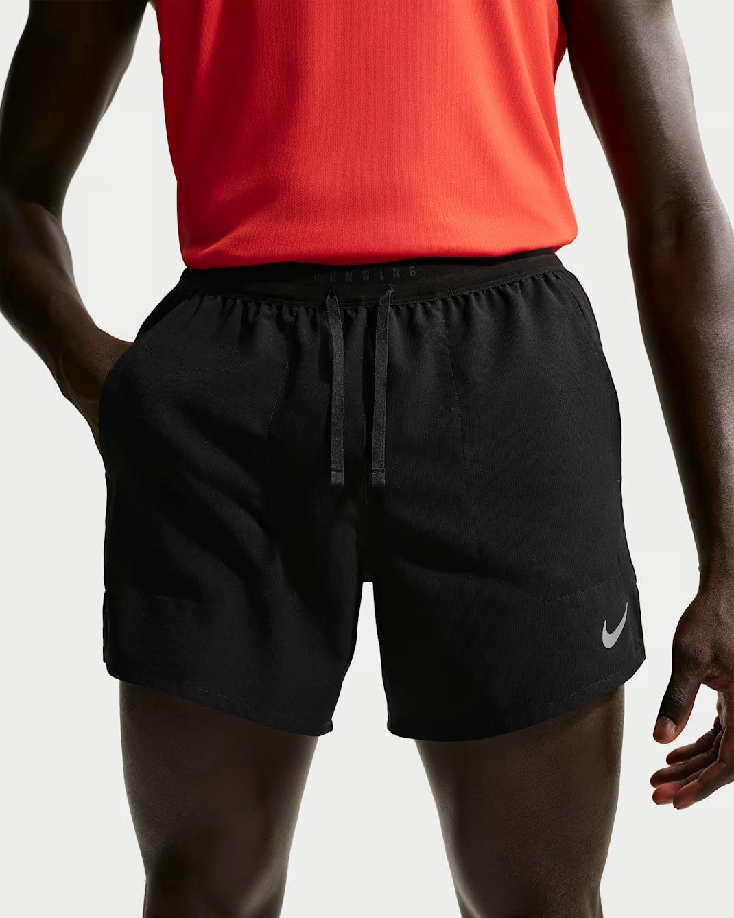 Nike Dri-FIT Stride 5" Brief-Lined Short (Black/Reflective Silver)