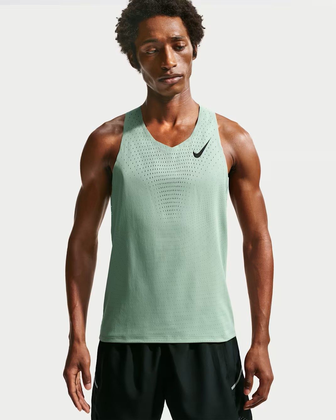 Nike Dri-FIT ADV AeroSwift Singlet (Steam/Black)