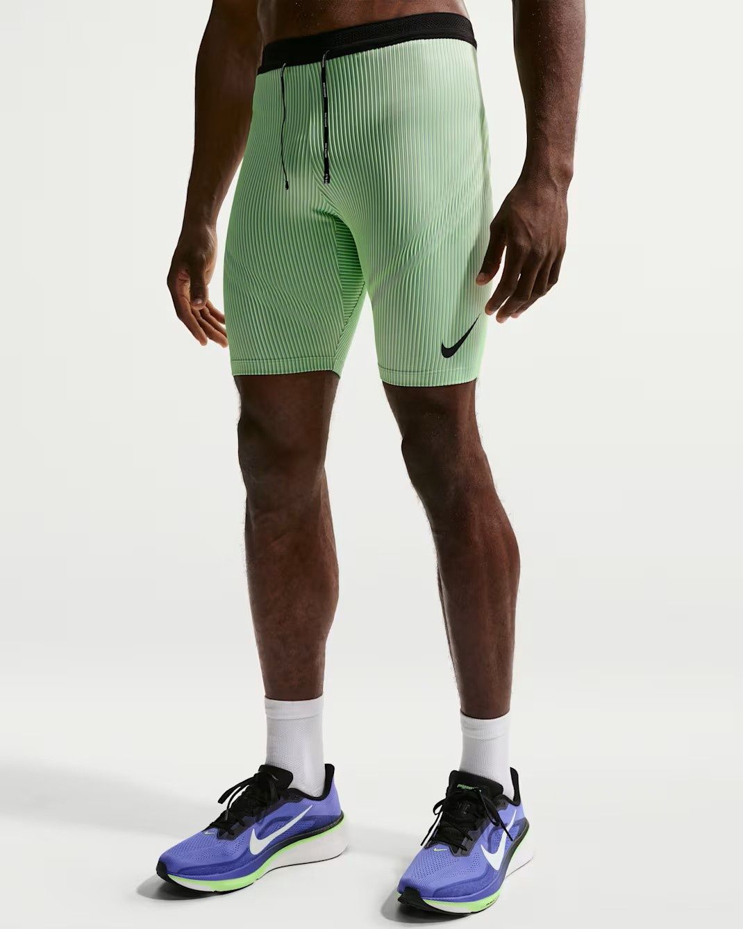 Nike Dri-FIT ADV AeroSwift Brief-Lined Tight (Lime Blast/Steam/Light Silver)