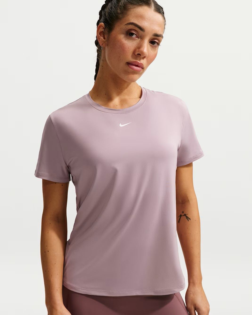 Nike Dri-FIT Short Sleeve Tee (Light Violet Ore/White)
