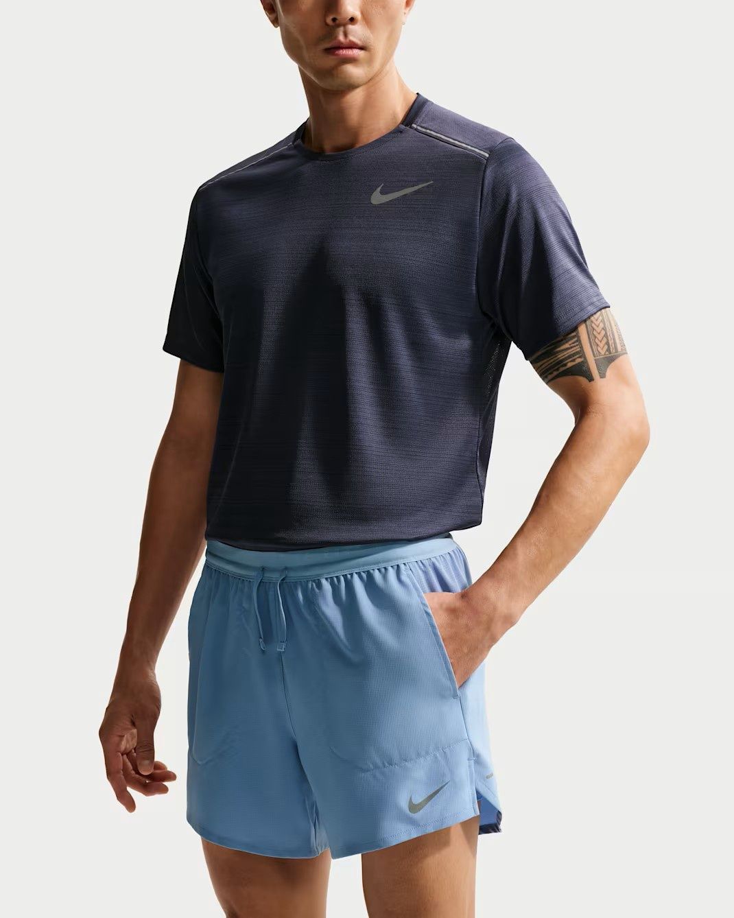 Nike Dri-FIT Stride 5" Brief-Lined Short (Work Blue/Reflective Silver)