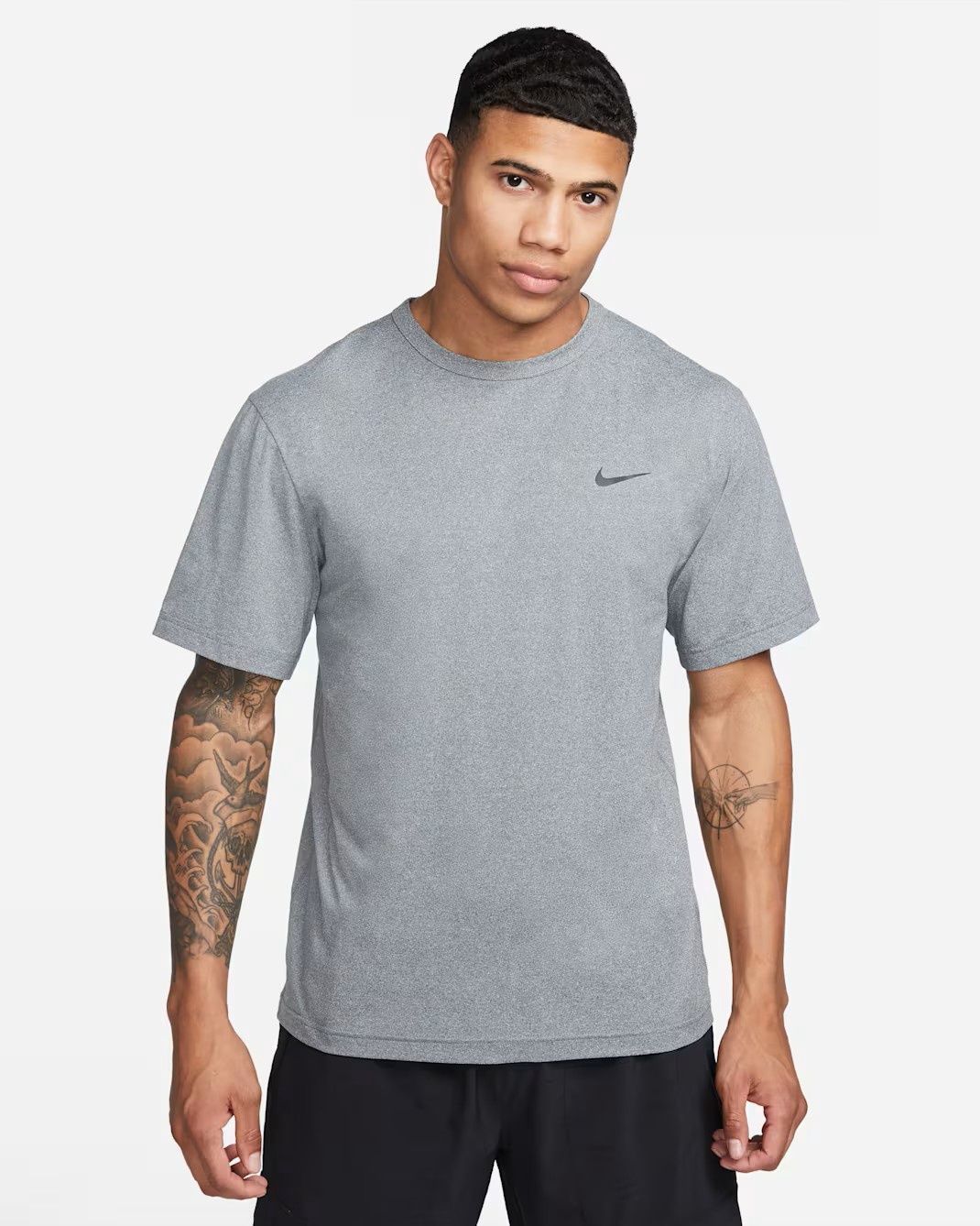 Nike Dri-FIT UV Hyverse Short Sleeve (Smoke Grey/Heather/Black)