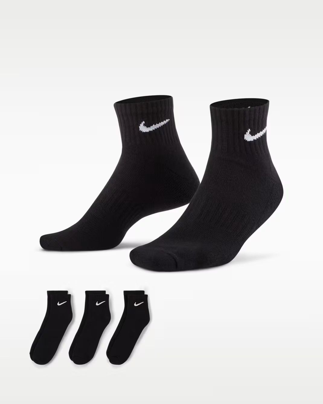 Nike Everyday Cushion Ankle Sock 3Pair (Black/White)
