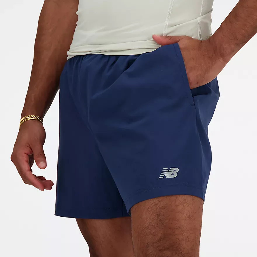 New Balance Men Sport Essential 5" Shorts (NB Navy/Slate Grey)