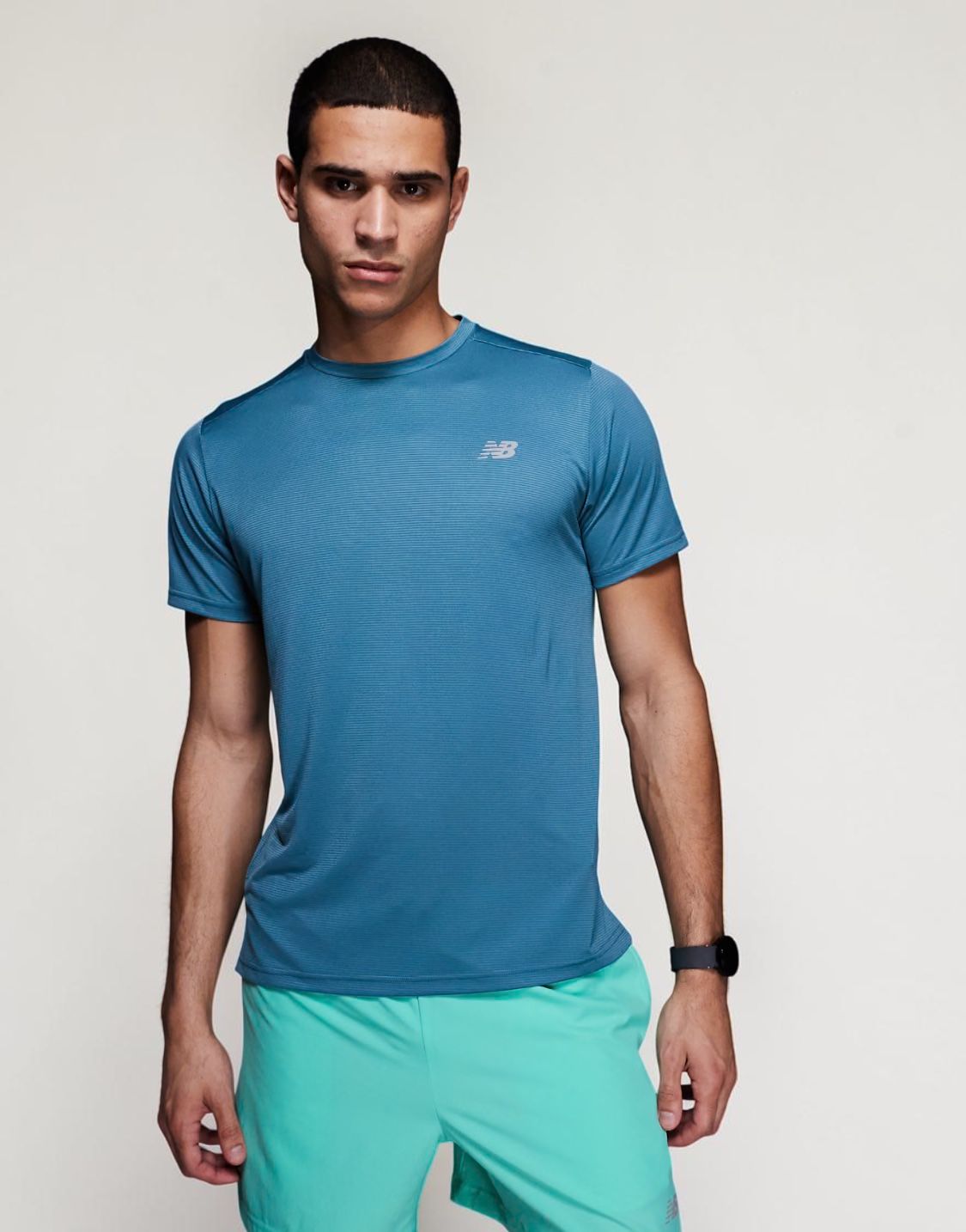 New Balance Men Sport Essential T-Shirt (Teal/NB Navy)