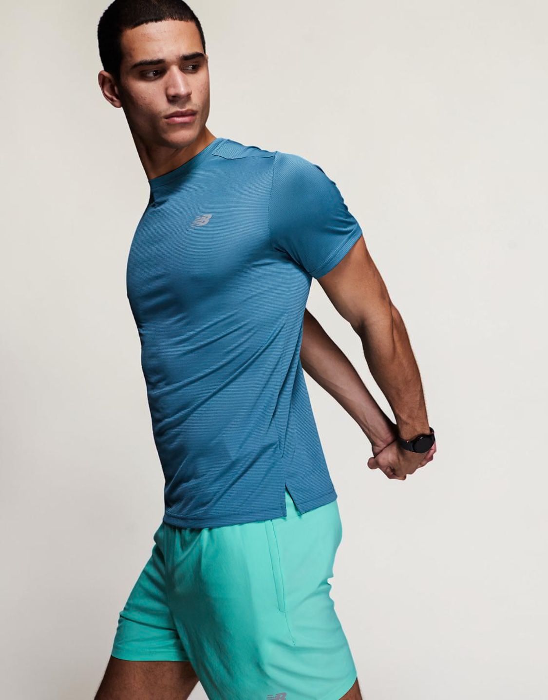 New Balance Men Sport Essential T-Shirt (Teal/NB Navy)