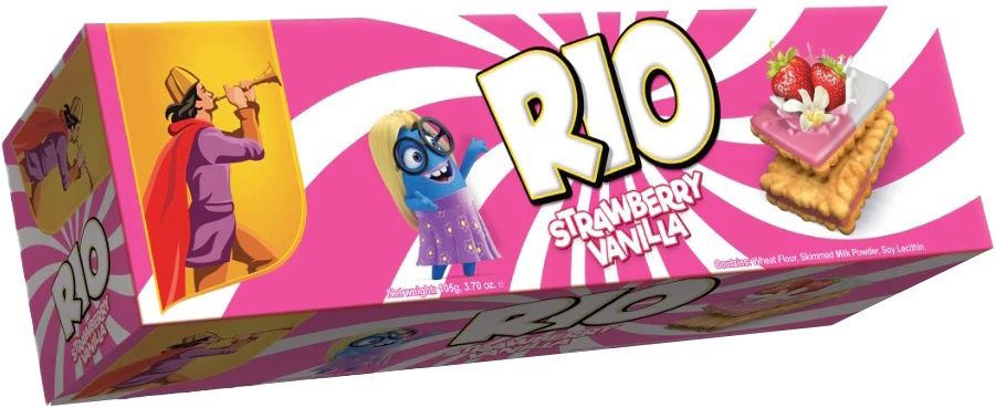 EBM - Rio Strawberry Vanilla Biscuits 105g