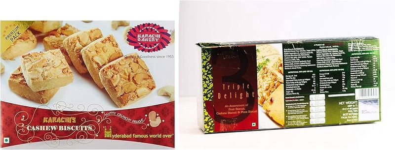 Karachi Bakery - Fruit, Cashew &amp; Green Pista Biscuits 600g
