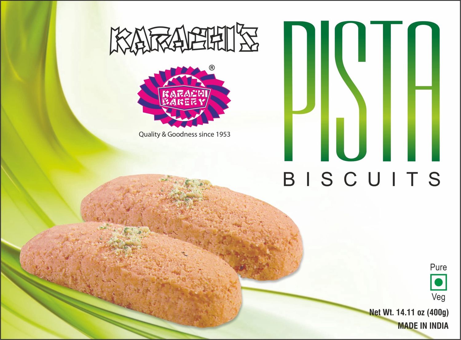 Karachi Bakery - Green Pista &amp; Cashew Biscuits 400g