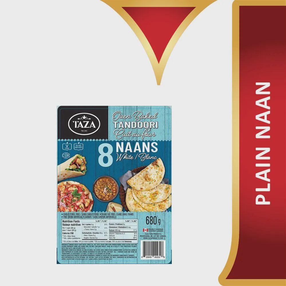 Taza - Plain Naan 680g