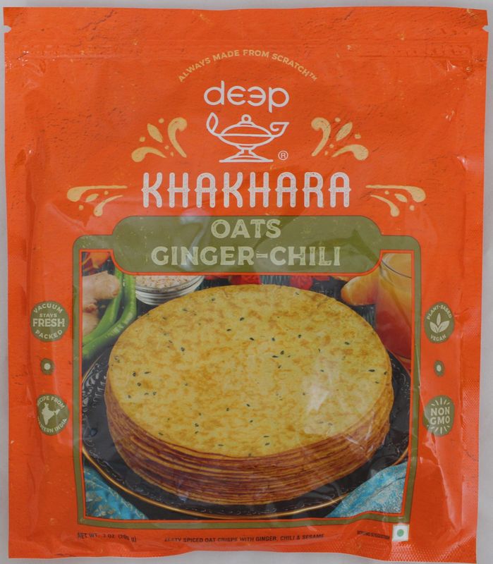 Deep - Khakhra Oats Ginger Chili 200g