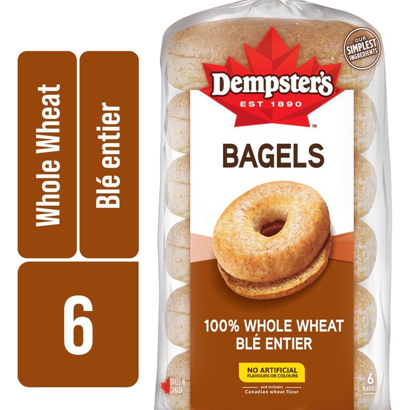 Dempster&#39;s - Whole Wheat Bagel 6pc