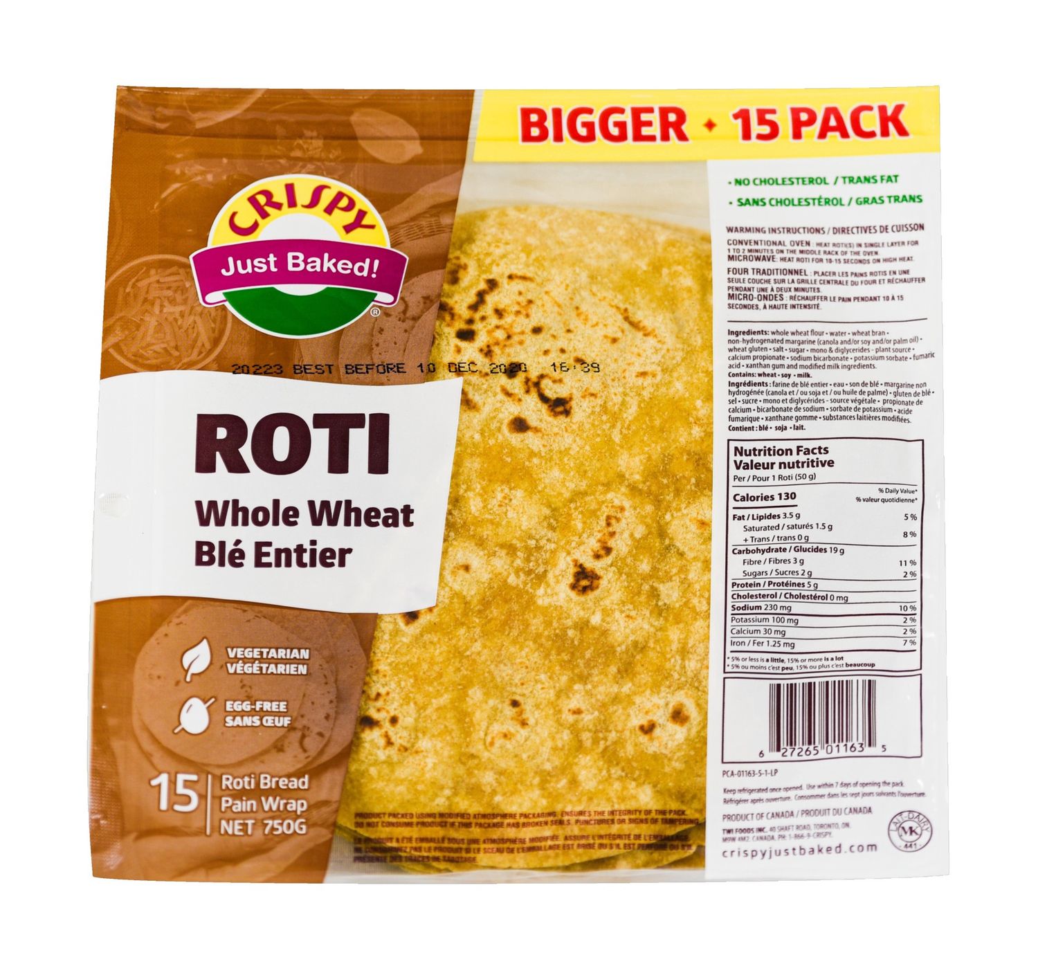 Crispy - Whole Wheat Roti 750g