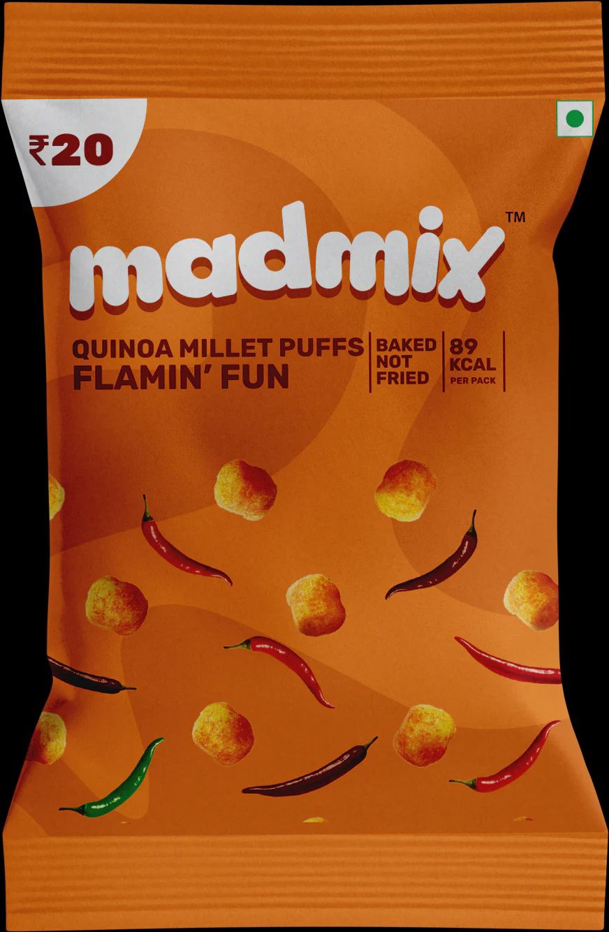 Madmix Puffs - Quinoa Millet Flamin&#39; Fun 50g