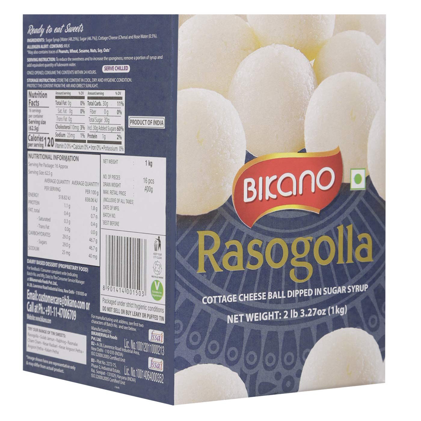 Bikano - Rasgulla 1kg