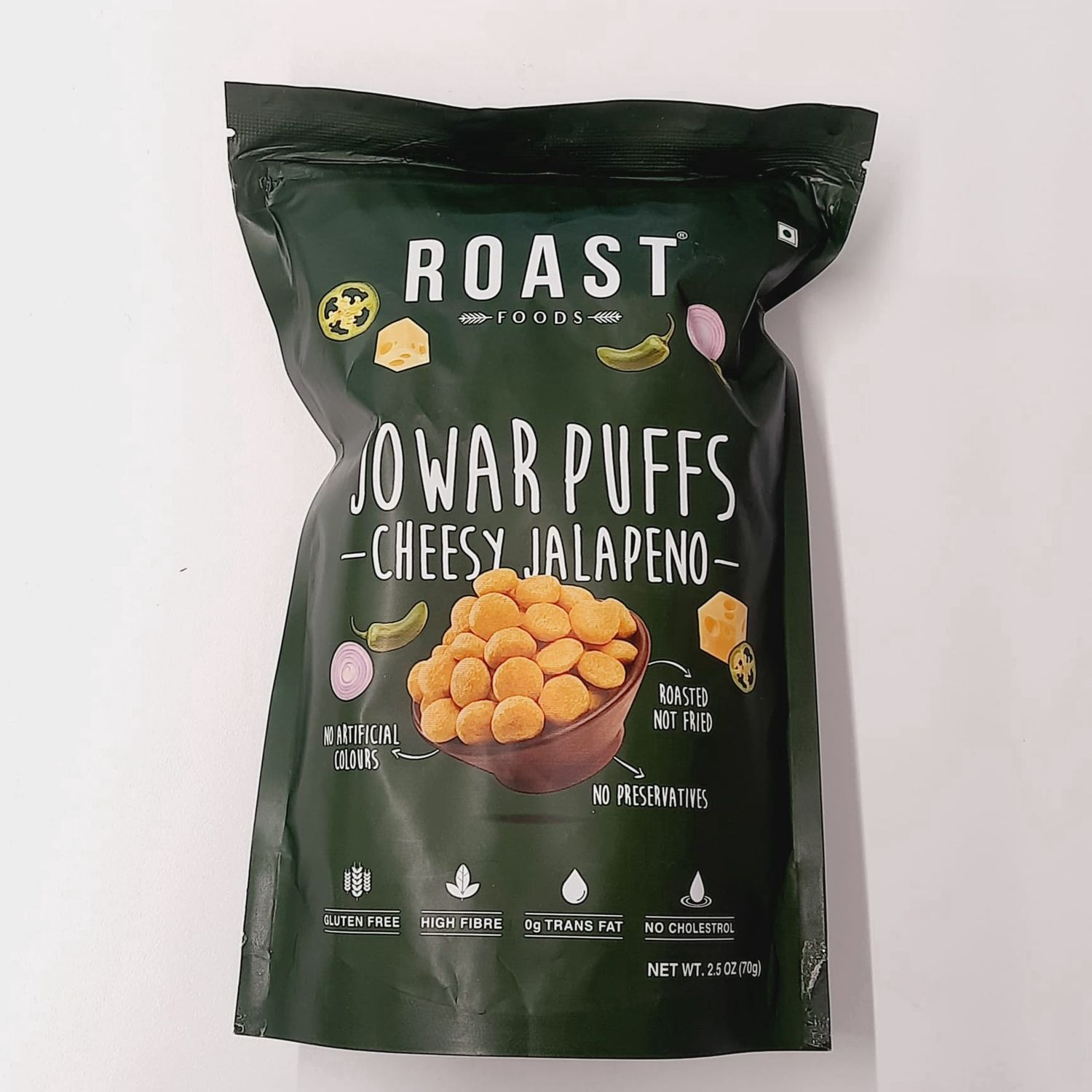 Roast - Jowar Puffs Cheesy Jalapeno 70g