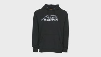 Predator Black Full-Zip Hoodie with White Embroidered Logo