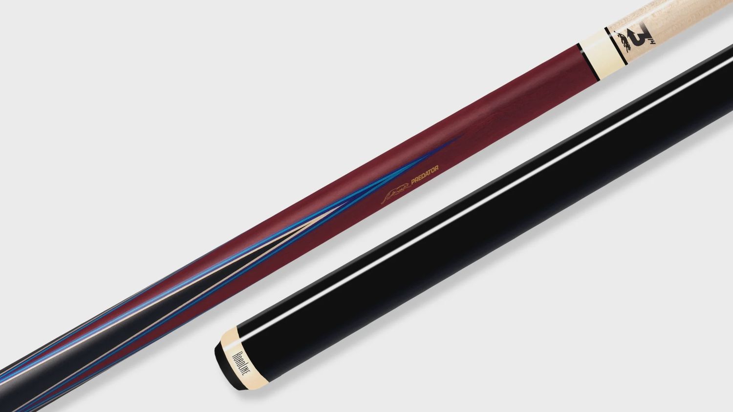 Predator 4 Point Sneaky Pete Purple Heart / Blue Points No Wrap Pool Cue Centro Shaft