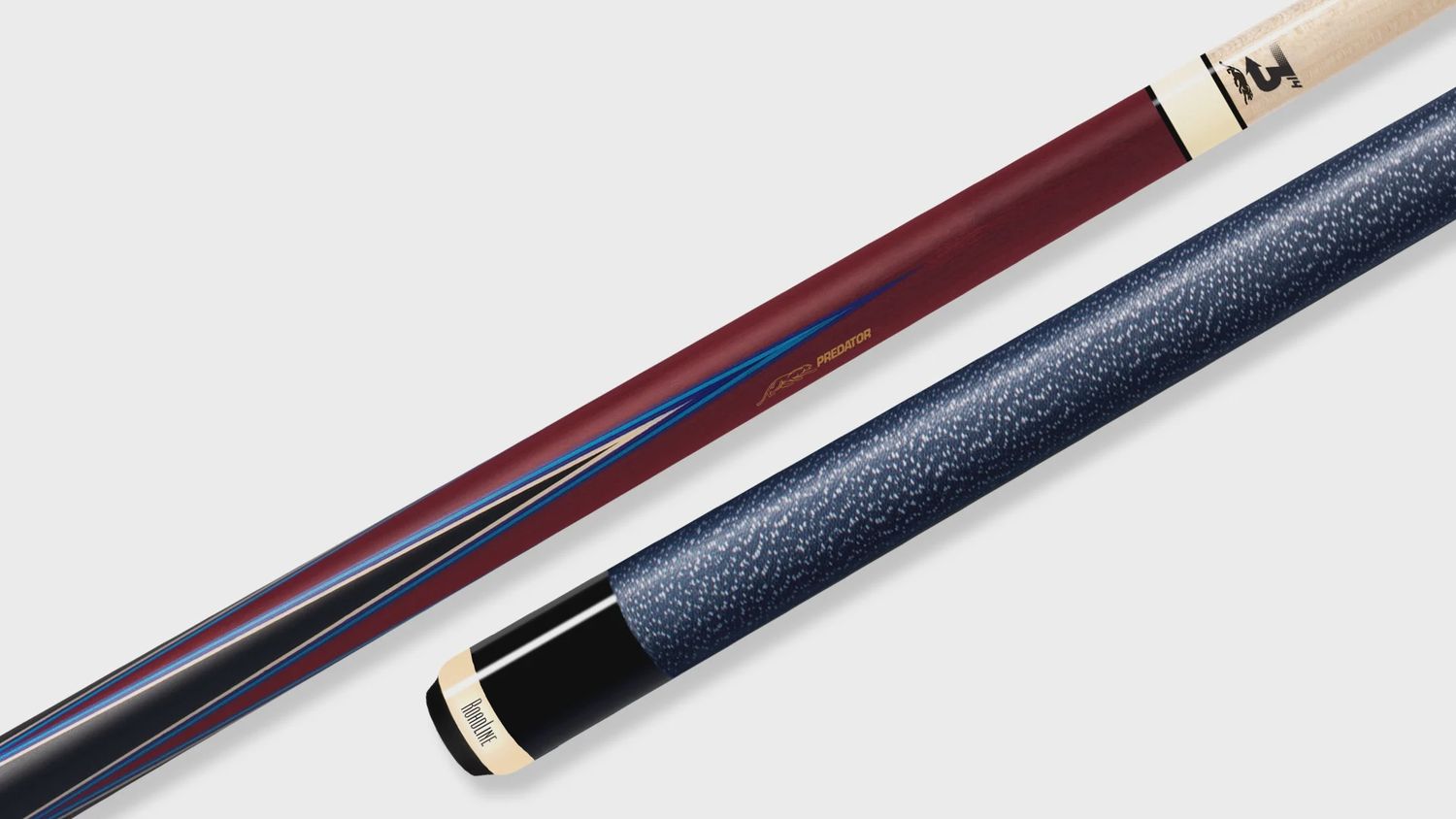 Predator 4 Point Sneaky Pete Purple Heart / Blue Points Linen Wrap Pool Cue Centro Shaft