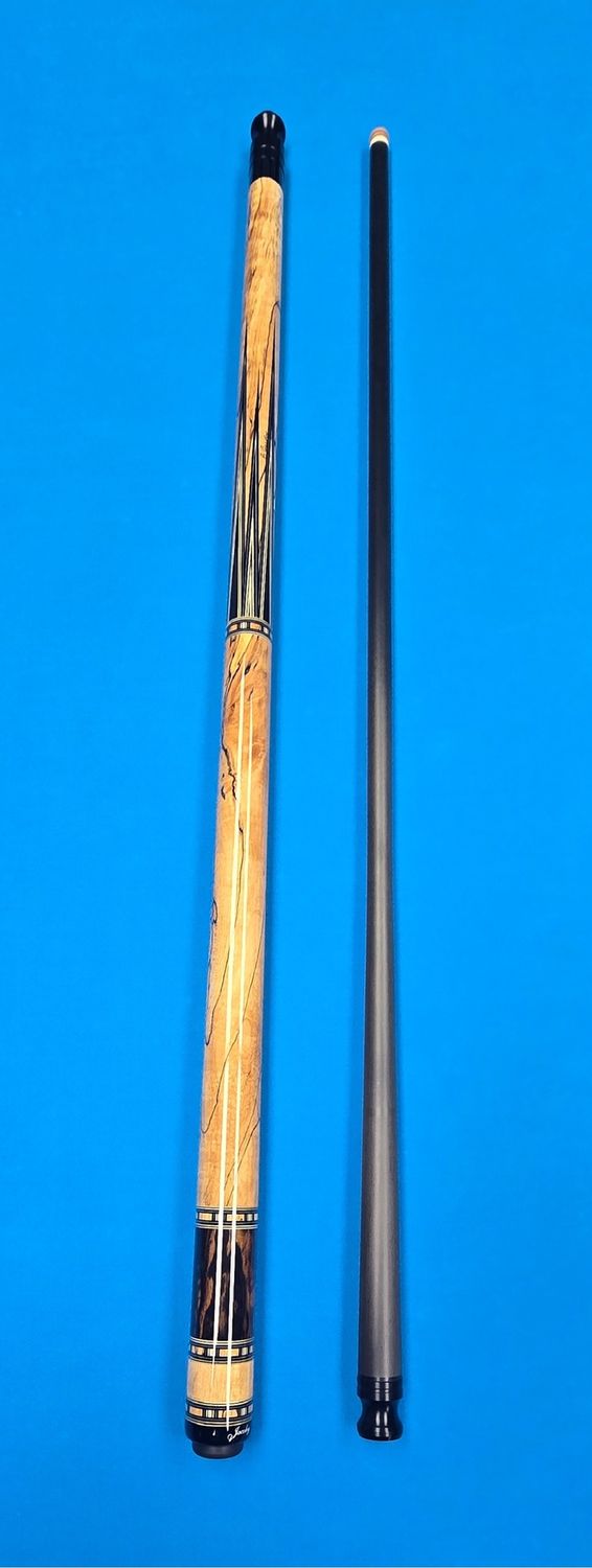 Jacoby Spalted Maple and Ebony Pool Cue