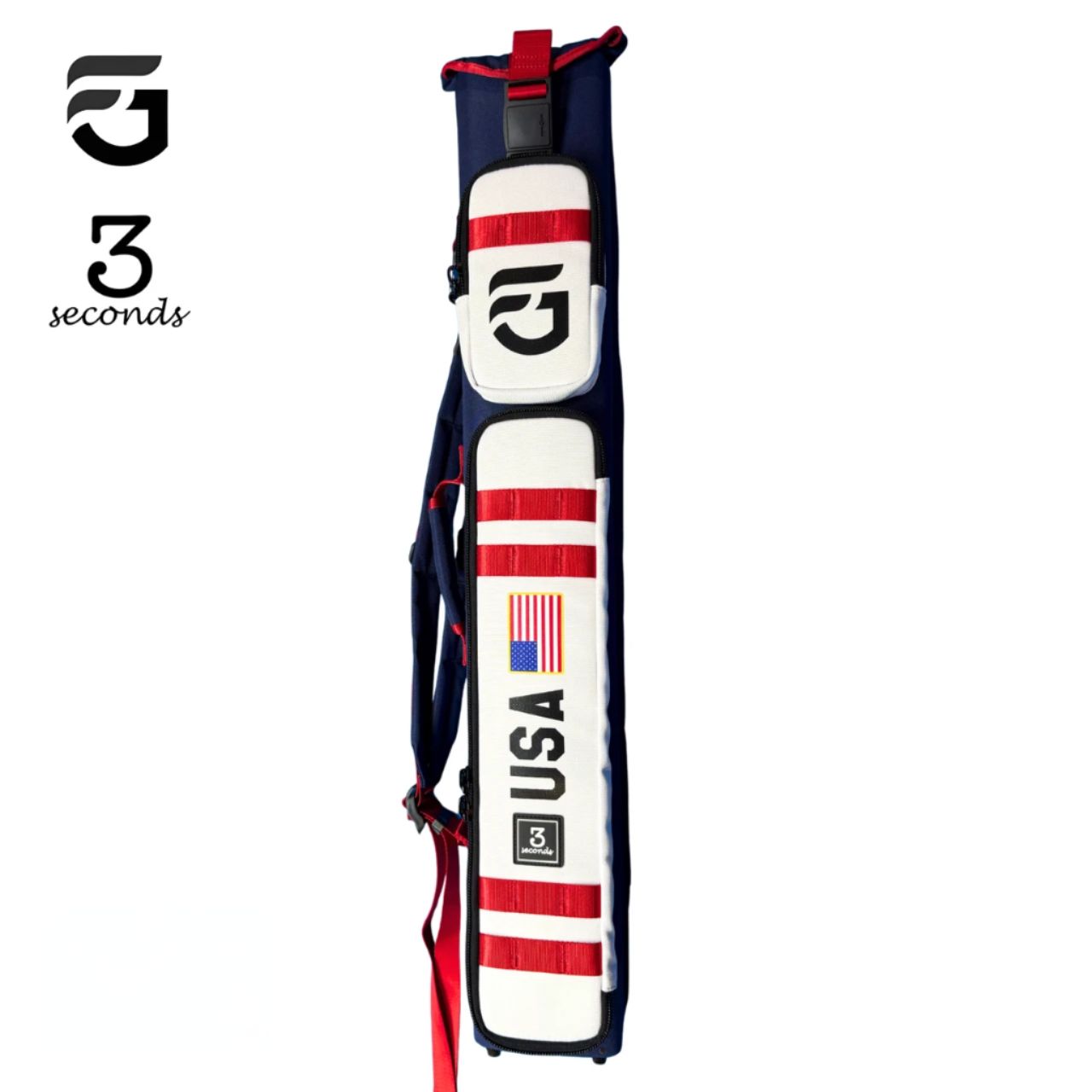3 Seconds 3x5 Hard Case - Red USA Edition, Color: Navy