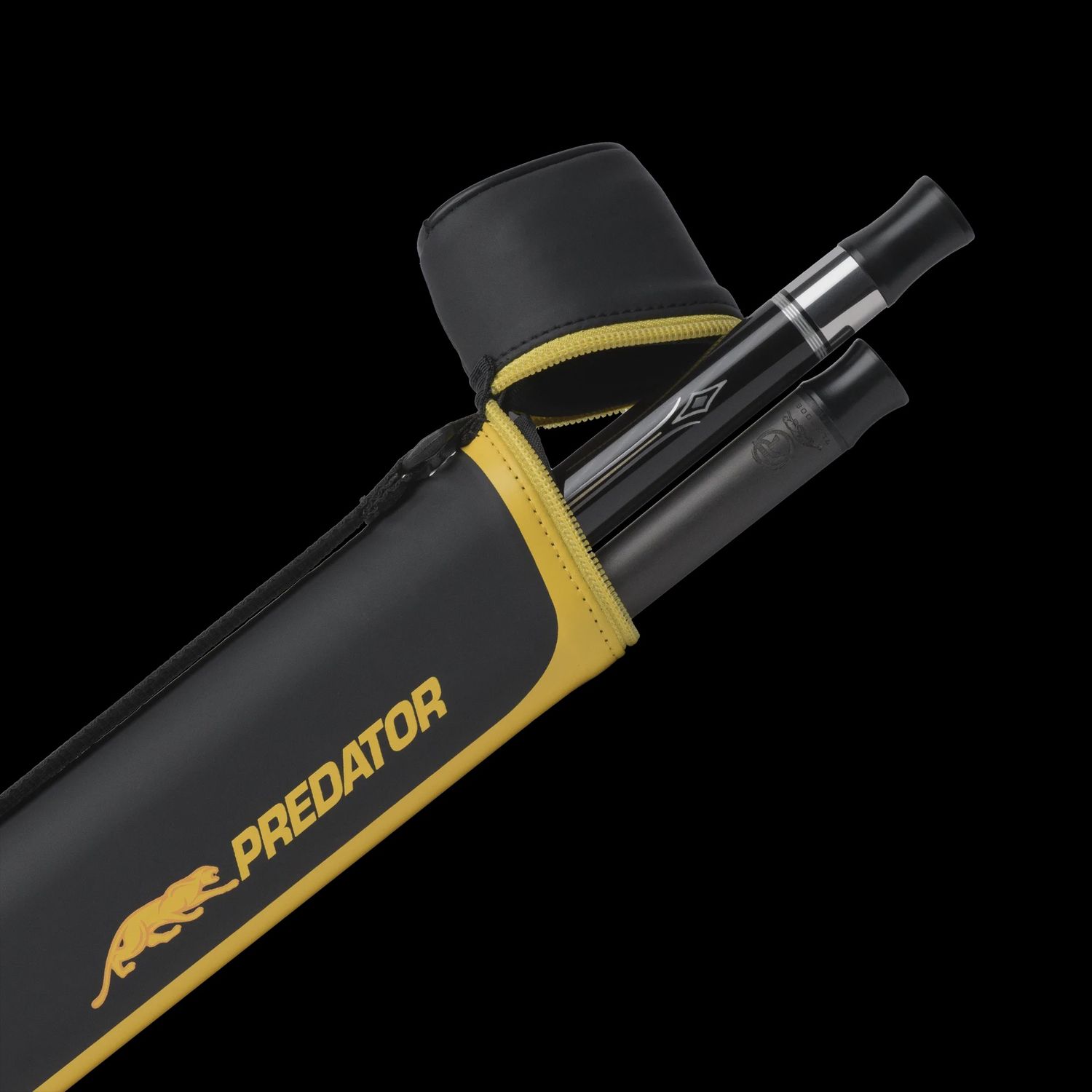Predator Hard Pool Cue Case - Black/Yellow 1Butt x 1 Shaft