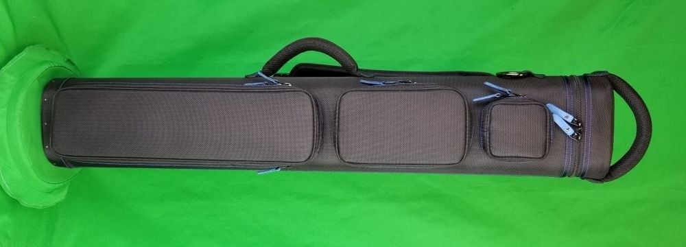 JB 4x8 Black Ultimate Rugged with Blue Zipper Pulls and Stitching