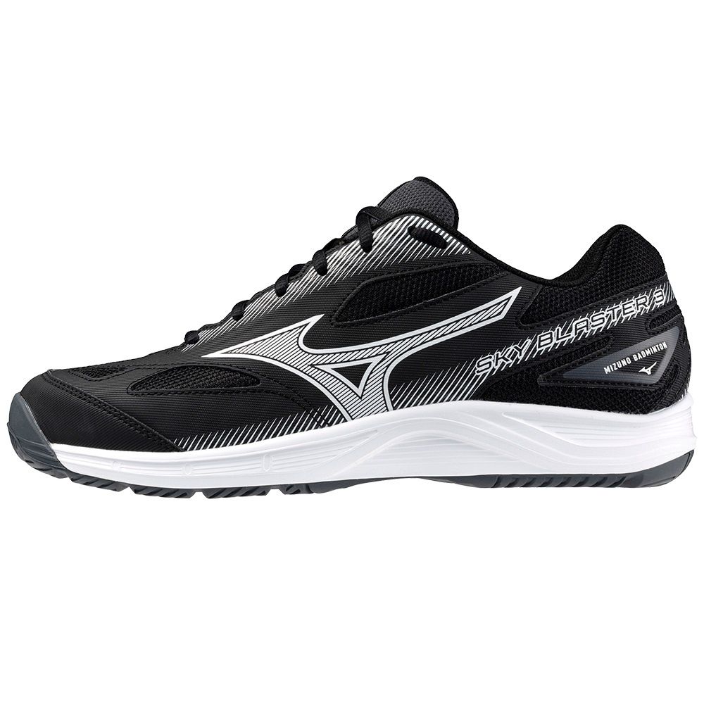 Mizuno Badminton Shoes Sky Blaster 3 (Black/White/Ebony) 71GA234540, Size: US 6