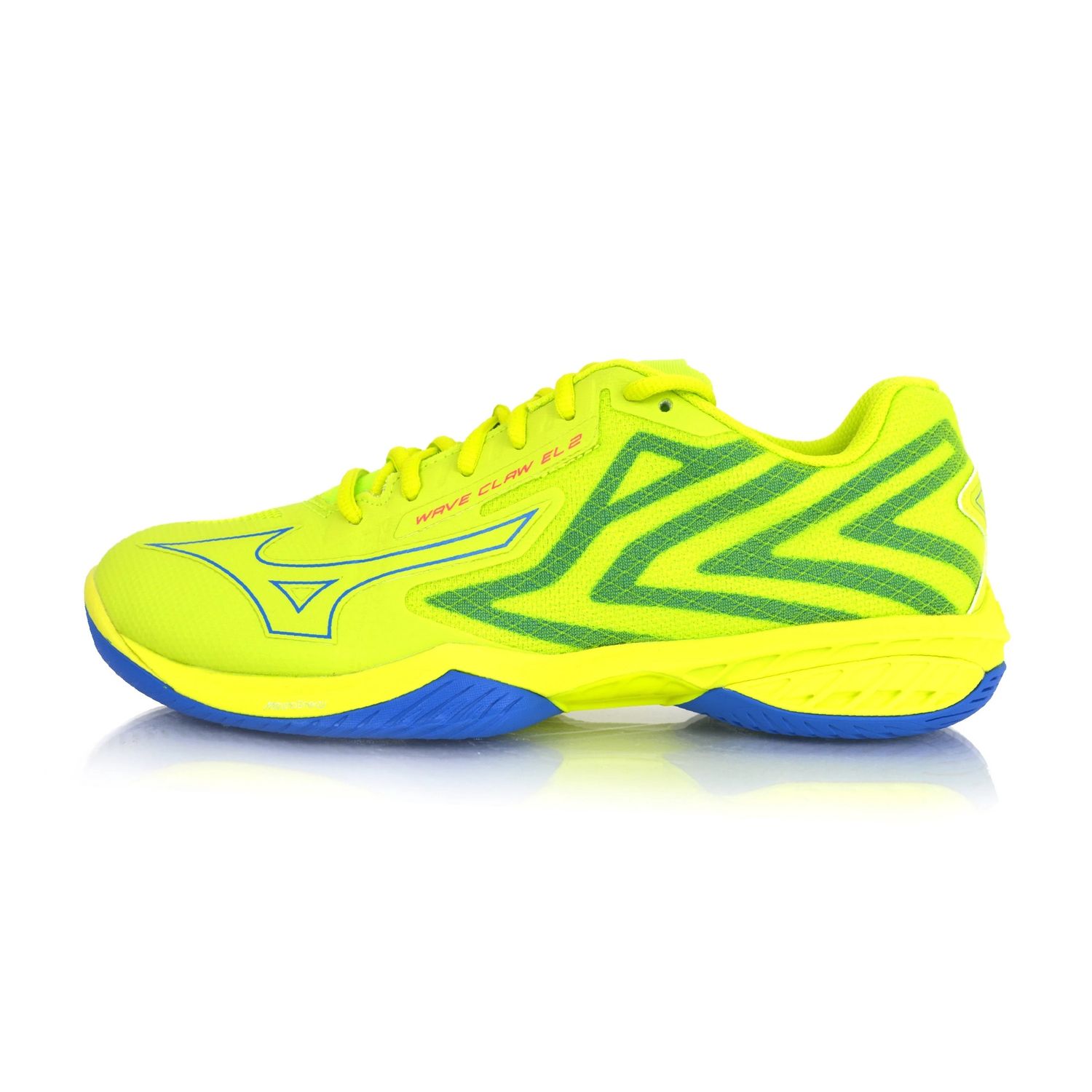Mizuno Badminton Shoes Wave Claw EL 2 (Acid Lime/Peace Blue) 71GA228012, Size: US 6