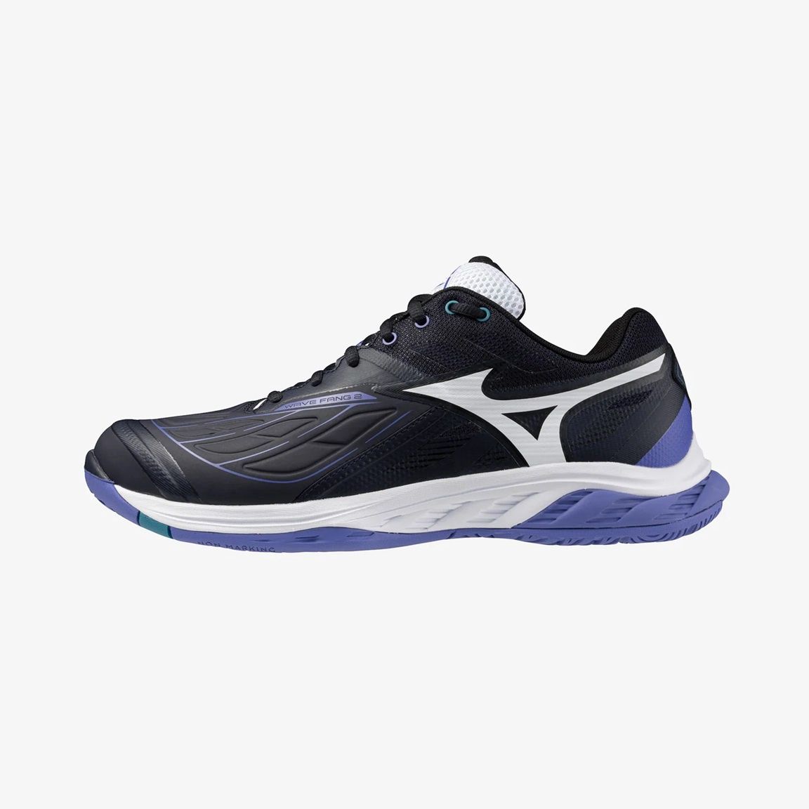 Mizuno Badminton Shoes Wave Fang 2 Unisex (Blue Granite/White/Iris Bloom) 71GA231346, Size: US 6 / 24.0cm