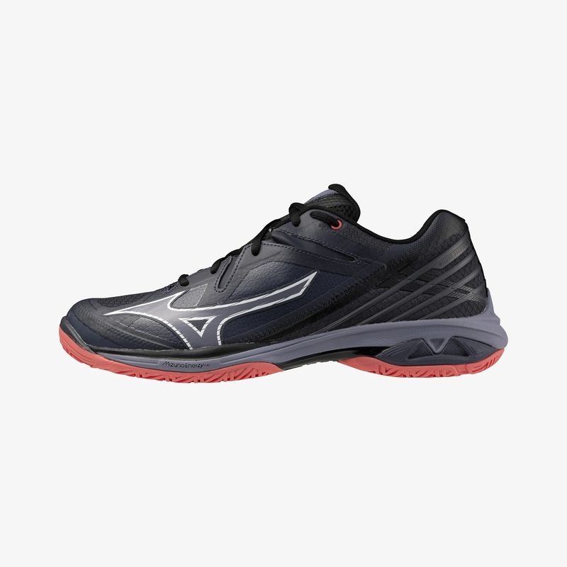 Mizuno Badminton Shoes WAVE CLAW 3 (Odyssey Grey/White/Calypso Coral) 71GA244336