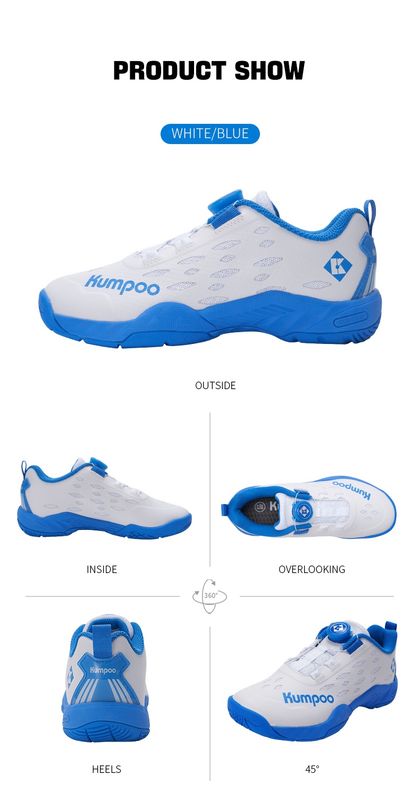 Kumpoo Shoes KH-J08 White Blue