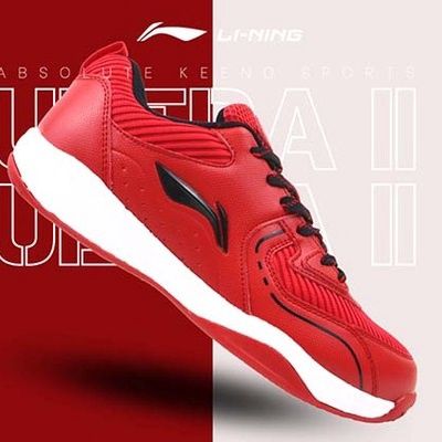 Li-Ning Badminton Shoes Ultra II (Red) AYTR058-12, Size: EU 39