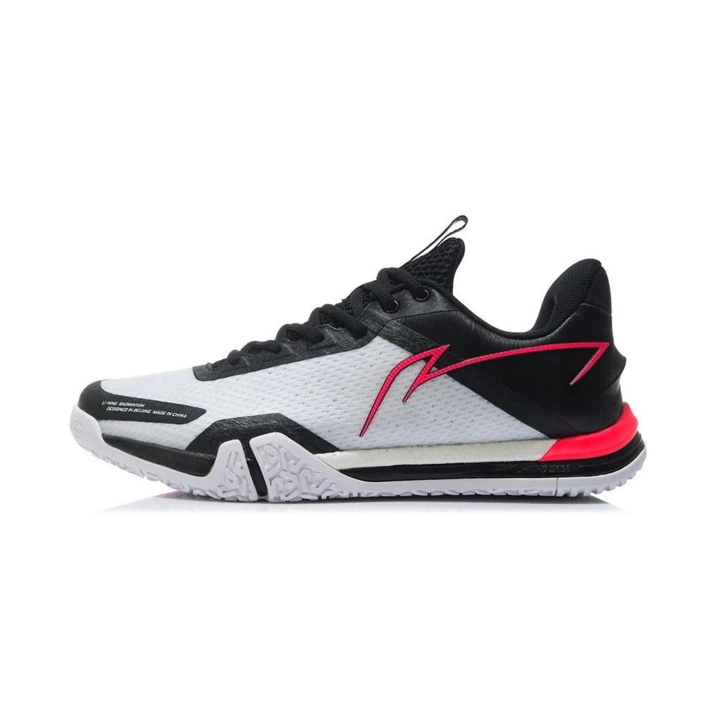 Li-Ning Badminton Shoes SAGA SE (White/Black) AYZS014-3, Size: US 7