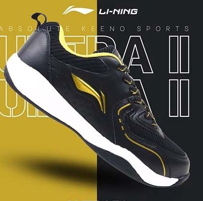 Li-Ning Badminton Shoes Ultra II (Black) AYTR058-9, Size: EU 39