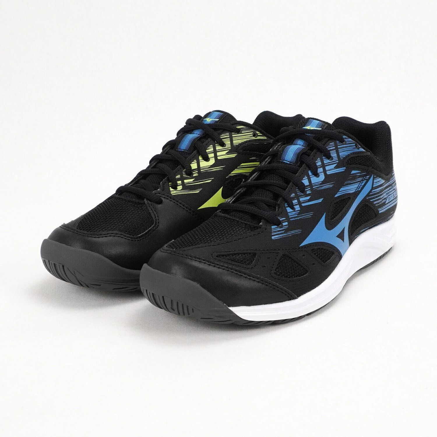 Mizuno Badminton Shoes SKY BLASTER 2 (Black/Super Sonic/Sharp Green) 71GA204524, Size: US 4